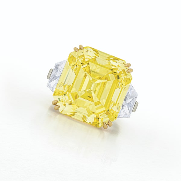 Фантазийный ярко-желтый бриллиант весом 42,98 карат